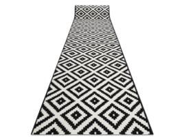 Passadeira Bcf Morad Ruta Diamantes Preto / Creme 80 cm