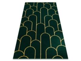 Tapete Emerald Exclusivo 1021 Glamour, À Moda Art Deco, Garrafa Verde / Ouro (160 x 220 cm)