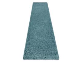Tapete, Passadeira Soffi Shaggy 5cm Azul - Para Cozinha, Ante-Sala, Corredor