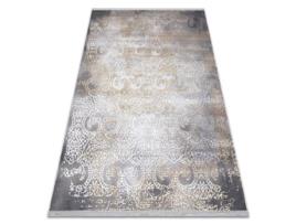 Tapete Luce 84 Moderno Ornamento Vintage - Structural Cinzento / Mostarda (154 x 220 cm)