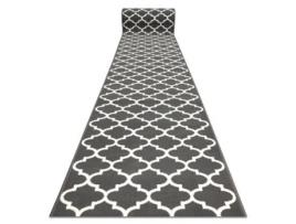 Passadeira Bcf Morad Trelis Treliças Marroquinas Cinzento/Creme 60 cm