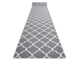 Passadeira Base Antideslizante Trevo Marroquino 133 cm Cinzento Trellis 30352