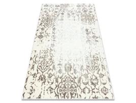 Tapete Moderno Core 247A Ornamento Vintage - Estrutural, Dois Níveis, Creme / Castanho (180 x 270 cm)