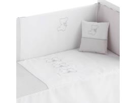 Edredão PEKEBABY 3 Peças  Nuite Branco  70x140 cm