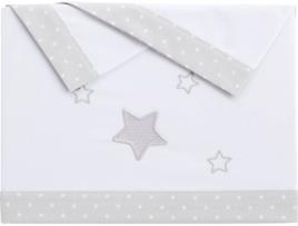 Conjunto de Lençóis PEKEBABY Flanela Berço Pequeno Stella