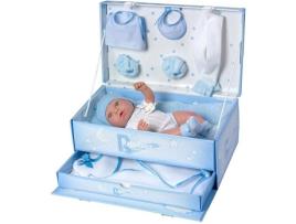 Boneca  Reborn Infantil no Porta-Malas (33 cm)