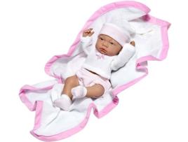 Boneca DISFRAZZES Reborn Infantil com Manta (34 cm - Rosa)