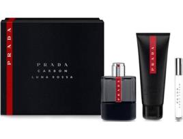 Coffret Perfumes PRADA Luna Rossa Carbon Eau de Toilette Spray 100 ml Set 3 Pezas 2019