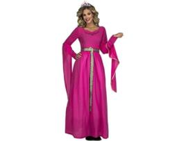 Fato de Mulher  Princesa Medieval Rosa (Tam: M-L)
