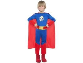 Fato de Menino  Super-Herói Azul E Vermelho (Tam: 5 a 6 anos)