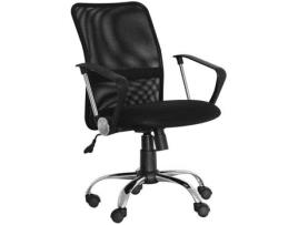 Cadeira  Kubas (Preto - 57 x 103 x 57 / 57 x 93 x 57 cm - Pano - Espuma - Aço Reforçado)