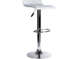 Banco  Tim (Branco - 40 x 84 / 64 x 39 cm - Couro Sintético - Aço Reforçado)