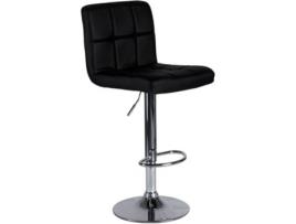 Banco  Casper (Preto - 45 x 105 / 85 cm - Couro Sintético - Aço Reforçado)