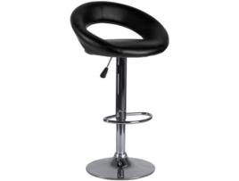 Banco  Onis (Preto - 53 x 100 / 80 cm - Couro Sintético - Aço Reforçado)