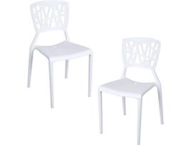 Pack 2 Cadeiras  Delta (Branco - 41 x 84 x 49 cm - Polipropileno)