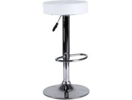 Banco  Kros (Branco - 40 x 83 / 62 x 40 cm - Couro Sintético - Aço Reforçado)