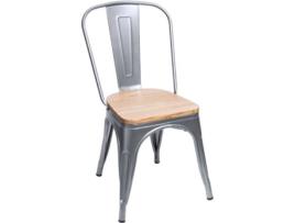 Cadeira  Torix (Cinzento - 46 x 85 x 46 cm - Aço Reforçado - Madeira)