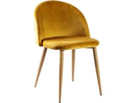 Cadeira  Vint (Amarelo - 38 x 74 x 43 cm - Veludo - Aço Reforçado)