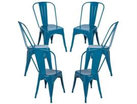 Pack 6 Cadeiras  Torix (Verde - 45 x 86 x 48 cm - Aço Reforçado)