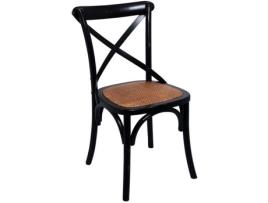 Cadeira  Altea (Preto - 43 x 87 x 45 cm - Madeira - Junco)