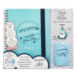Lovely Story Sueños A5 Notebook+card+key Ring Gift Set One Size Blue