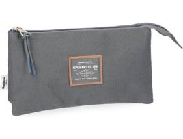 Estojo Triplo PEPE JEANS Cross Cinzento (22x12x5cm)