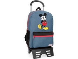 Mochila MICKEY Azul 42cm com Rodas (42x32x16cm)