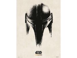 Print STAR WARS 30X40 Cm Mandalorian Helmet