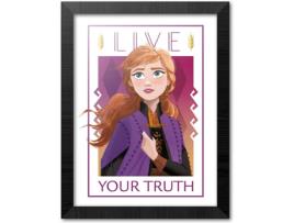 Print Emoldurado FROZEN 30X40 cm  Live Eour Truth