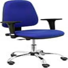 Silla de Oficina Socovos bali azul brazos regulables cromado