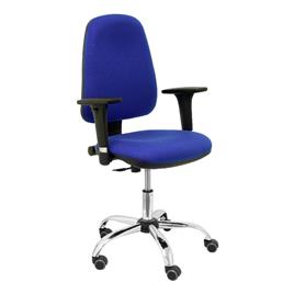 Silla de Oficina Socovos bali azul brazos regulables cromado