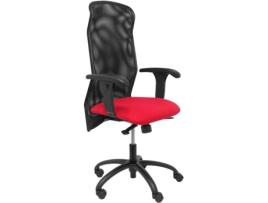 Cadeira de Escritório Operativa PIQUERAS Y CRESPO Reillo Vermelho e Preto (Malha e Tecido)