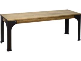 Banco  Bristol (Castanho - 39 x 110 x 46 cm - Madeira e Metal)