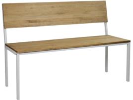 Banco  iCub (Branco - 50 x 100 x 86 cm - Madeira e Metal)