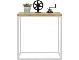 Aparador  iCub Big Wood (Branco - 35x70x80 - Madeira e Metal)