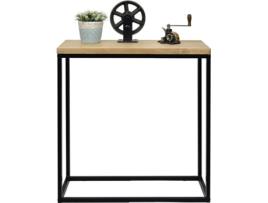 Aparador  iCub Big Wood (Preto - 35x70x80 - Madeira e Metal)