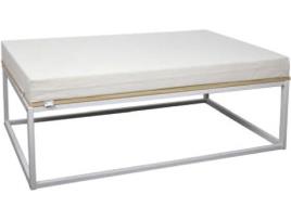 Banco  iCub (Branco - 40 x 120 x 51 cm - Pele Sintética)