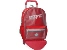 Mochila  Cristal Multicor com Carrinho (31x42x17,5cm)