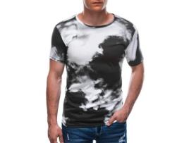 T-shirt EDOTI Algodão Homem (XXL - Preto)