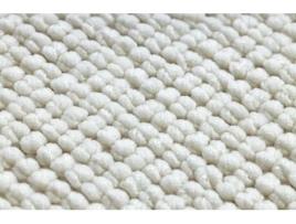 Tapete Casablanca Plus Redondo Creme Monocromático, Laço (circulo 150 cm)