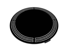 Tapete Hampton Chick Redondo Quadro Preto (circulo 160 cm)