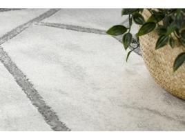 Tapete Emerald Exclusivo 81953 Glamour, À Moda Mármore, Geométrico Preto / Prata (140 x 190 cm)