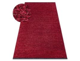 Tapete Florence 24021 Uma Cor, Glamour, Tecido Plano, Franjas - Vermelho (78 x 150 cm)