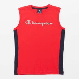 Camisola S/Mangas Champion Biglogo - Vermelho - Rapaz tamanho 10