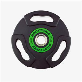 Disco Borracha 15kg Bodytone - Verde - Diâmetro 50 mm tamanho UNICA