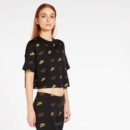 T-shirt Nike Gold - Preto - T-shirt Crop Mulher tamanho M