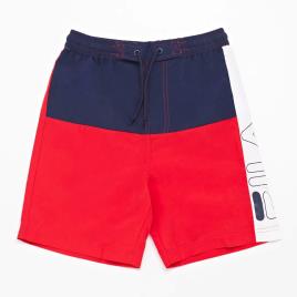 Calções de Banho Fila Imran - Vermelho - Praia Rapaz tamanho 10