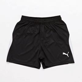 Calções Puma Liga - Preto - Calções Futebol Rapaz tamanho 10