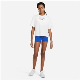 T-shirt Nike Boxy Rainbow - Branco - Ginásio Mulher tamanho XS