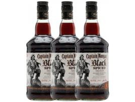 Rum CAPTAIN MORGAN Captain Morgan Black Spiced Añejo (1 L - 3 unidades)